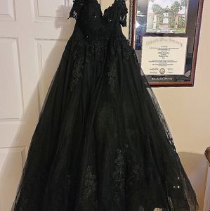 Brand new black wedding dress